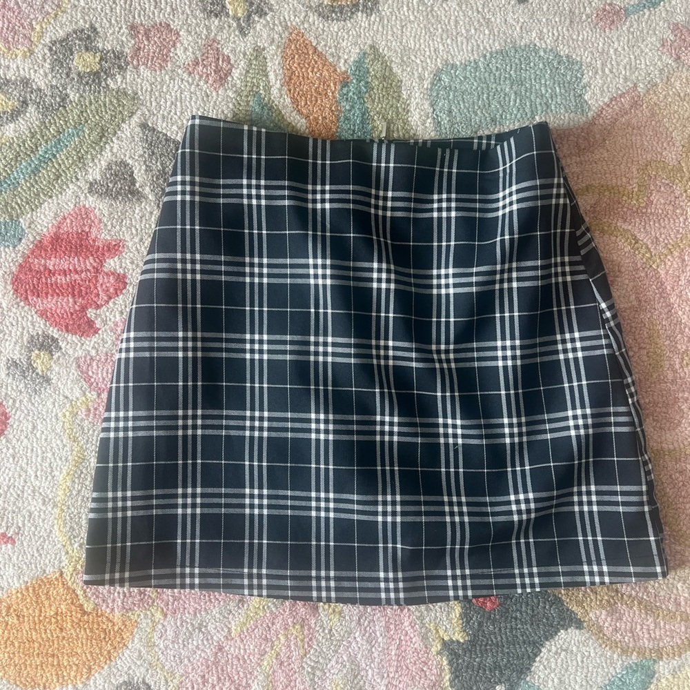 Blue Rain Blue and White Mini Pencil Skirt Casual
